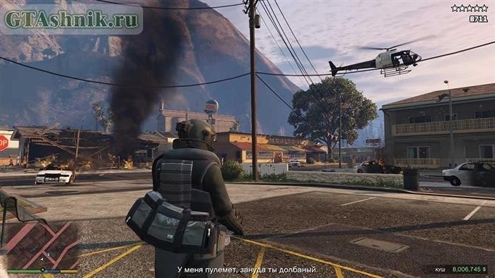 GTA 5 Ограбление в Палето Стрельба из вертолета.